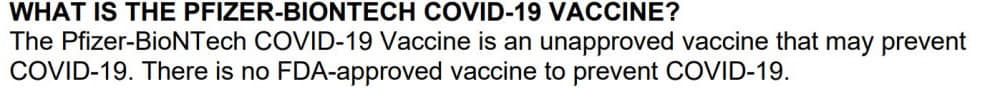 unapproved vaccine