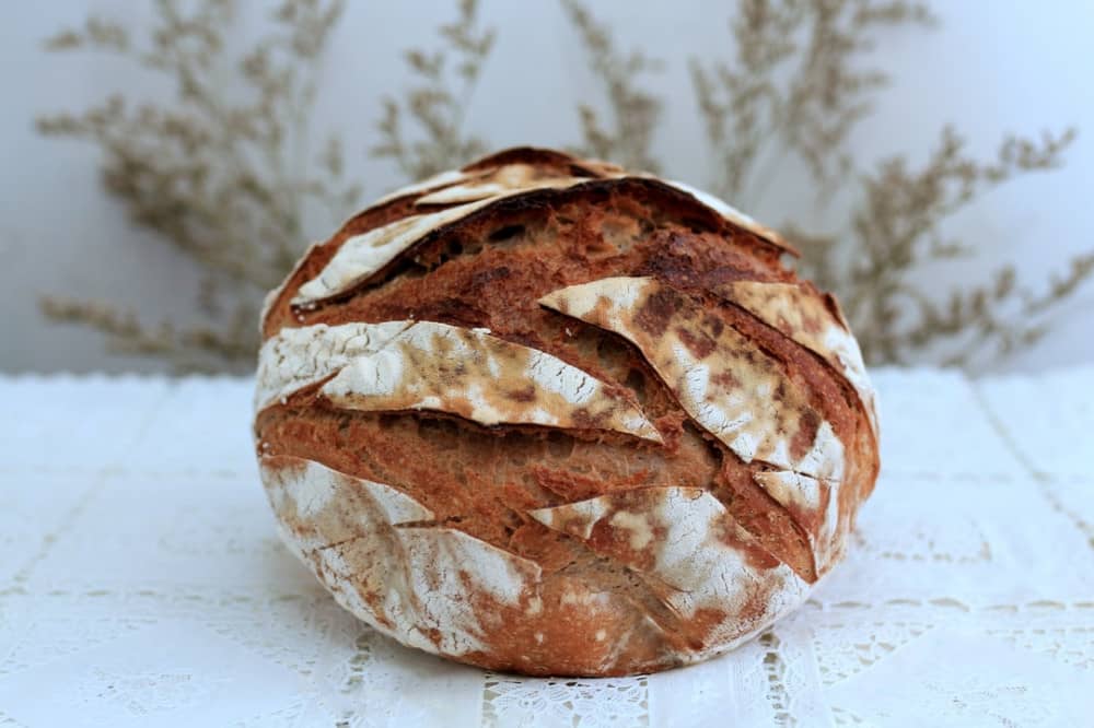 a freshly baked bread